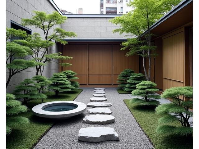 東京の私邸に作られた、ミニマルで静謐な茶庭